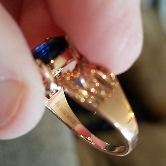 Solid 925 SS 5.0 ctw Blue Sapphire and Diamonique - Picture 11 of 12